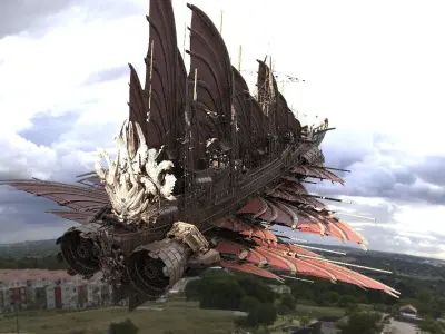 Dragon Master Kings Airship 3D model