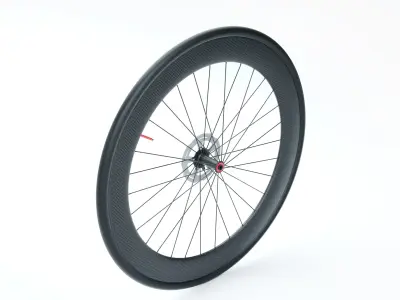 Carbon wheels road bike disc 3D model
