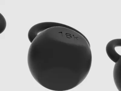 Kettlebells plastic earring hooks Free 3D model