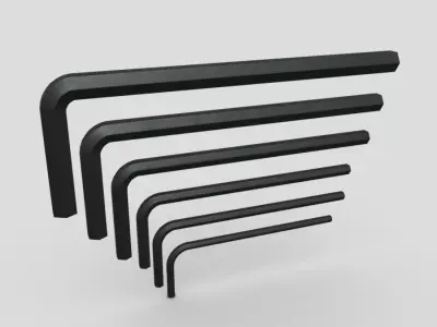 Allen Keys Low-poly 3D model purchase