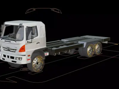 Hino 500 2626 Chassis Truck 3D model