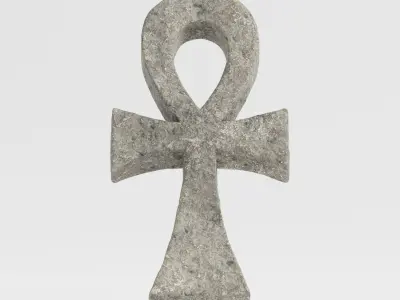 Stone Egyptian Cross Ankh Key of Life 3D model
