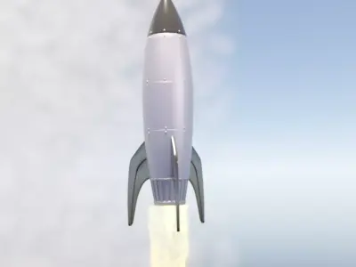 rocket in the sky 3D model