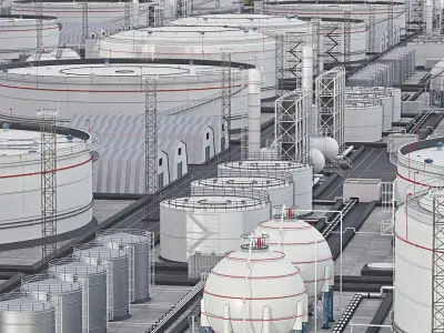 Oil Storage Facility 3D model