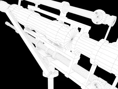 Telescope brass 3D model