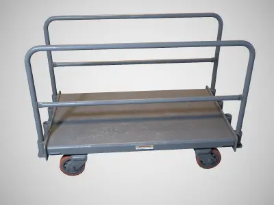 Warehouse Push Cart - Game ready prop Low-poly 3D model