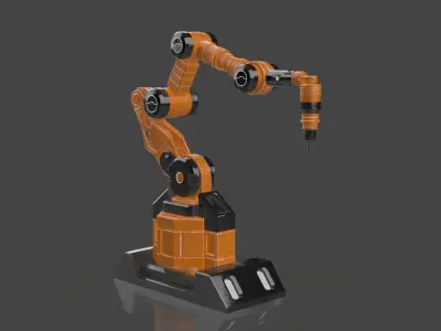 Industrial Robot Arms Pack Of 2  -Textured 3D model