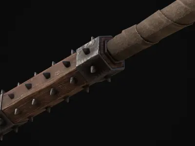 Warrior Mace Gameready Model Low-poly 3D model