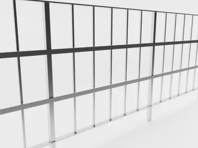 Simple Balcony Railing Low-poly 3D model