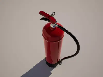  Fire Extinguisher Low-poly 3D model