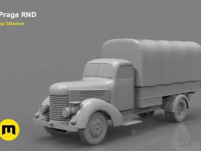 Praga RND 1950 truck 3D print model