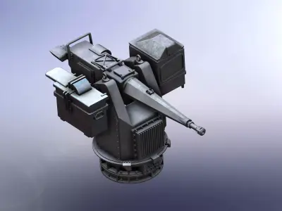 MLG 27 Naval Gun 3D model