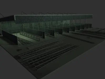 Mini Warehouse And Factory Building Free 3D model