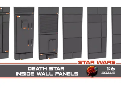 Death Star Inside Wall Panel 1-6 scale Hottoys  3D print model
