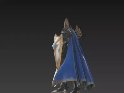 Fantasy Knight Warrior - High-Detail Paladin Character 3D model