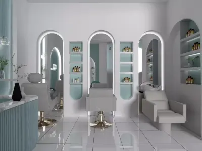 Modern Hair Salon 3D Model 3D model