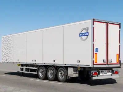 VOLVO FH 6X4 Sleeper Cab with Trailer 3D model
