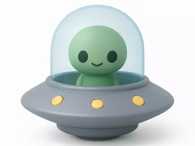 UFO Visitor 3D print model