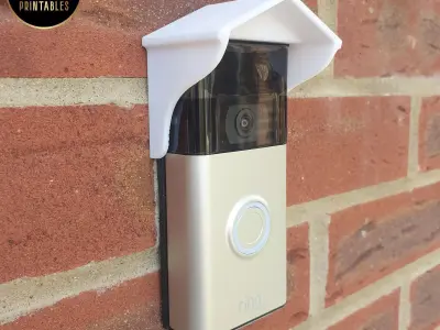 Doorbell Weather Hood 2 Part STL System Multi Model Compatible 3D print model