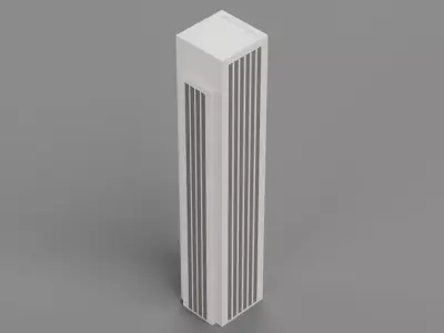 Paper Skyscraper V8 Low-poly 3D model