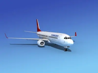 Boeing 737-800ER Turkish Air 3D model