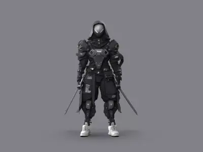 Night City Ninja 3D model