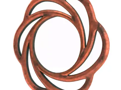 Round decorative mirror 3D model