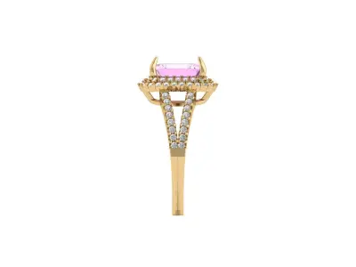 Emerald Radiant Ring 3D print model 23