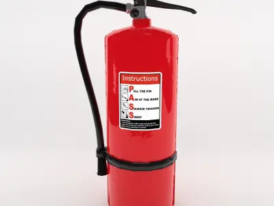 fire extinguisher Low-poly 3D model 2