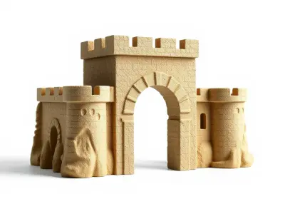 Underwater Archway Castle model pack Low-poly 3D model