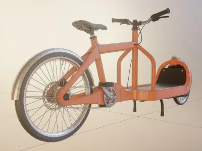 Cargo Bike Simple Version Low-poly 3D model