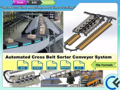 Cross Belt Sorter Conveyors 3D model