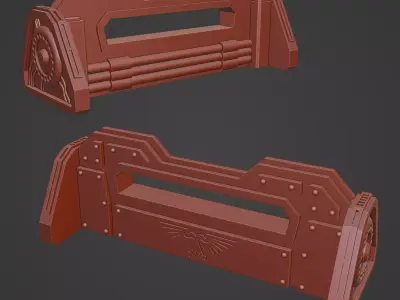 SCI-FI BARRICADE DEFENCE LINE BLOCK 3D print model