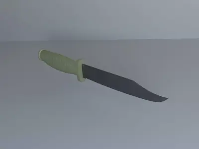 Knife Low-poly 3D model 10