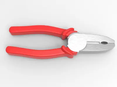 Pliers Low-poly 3D model 4