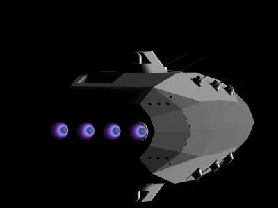 15 inch Space Battleship 3D model