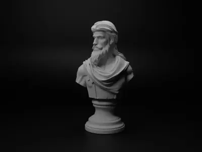 Desert Warrior Bust Chess 3D print model buy