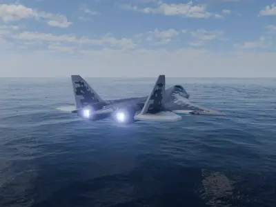 Soukhoi Su-57 low poly Low-poly 3D model