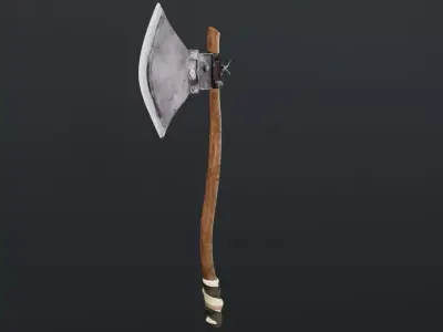 Realistic Viking Medieval Axe 3D Model Low-poly 3D model