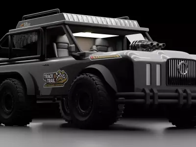 SKR74 High-Poly Cinematic Truck 3D model
