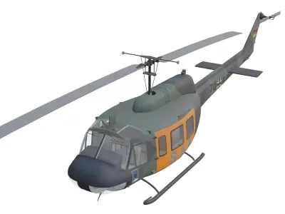 Bell UH-1 Iroquois Huey Low-poly 3D model