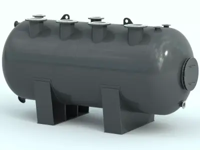 Refinery Acid Reaction Retention Tank 3D model