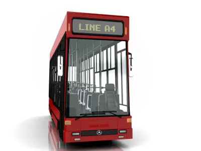 Bus cartoon style 3D model 3D model