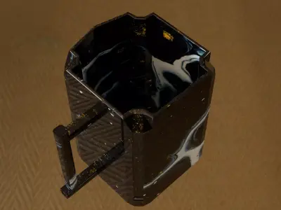 marble texture mug Low-poly 3D model