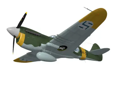 Curtiss P-40M Warhawk 3D model purchase