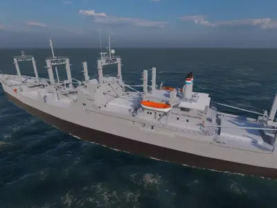 collection ships-Bulk carrier ship-tanker ship 3D model buy
