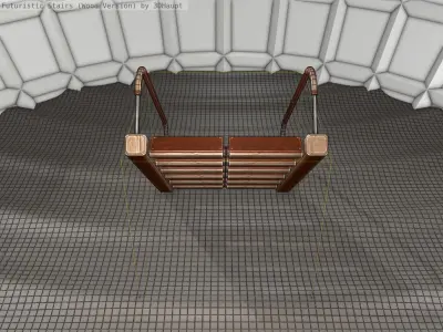 Wood Stairs - Construction Element 19 Low-poly 3D model by 3DHaupt