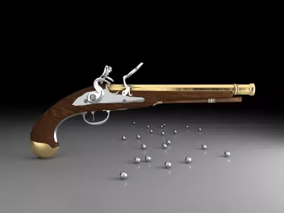 pirate gun 3D model