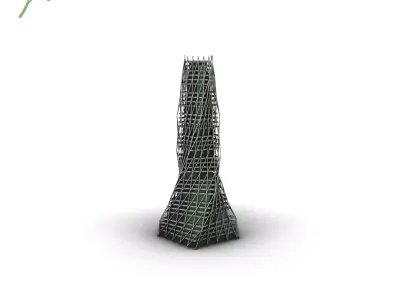 Grasshopper EX 48 Repeat data   Extrude curve Free 3D model