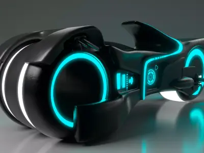 Tron Legacy Motorcycle Low-poly 3D model